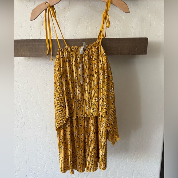 ASOS|Mustard Yellow Ditsy Floral Spaghetti Strap flowy romper•••NWT Size 6 - Picture 12 of 12